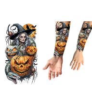 Græskar og heks tatovering