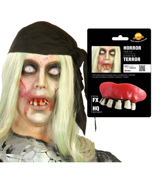Zombie tænder til halloween.