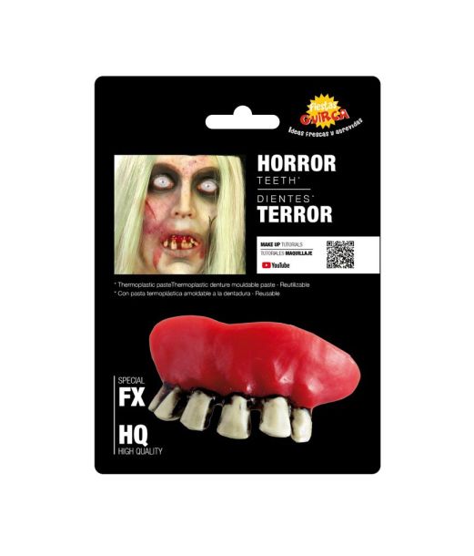 Zombie tænder til halloween.