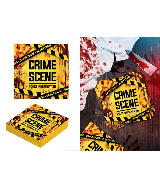 Crime Scene servietter, 20 stk