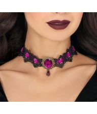 Sort og lilla choker