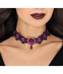 Sort og lilla choker