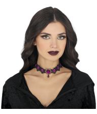 Sort og lilla choker