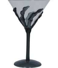 Cocktailglas med skelethånd
