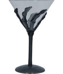 Cocktailglas med skelethånd