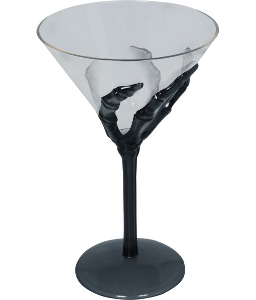 Cocktailglas med skelethånd