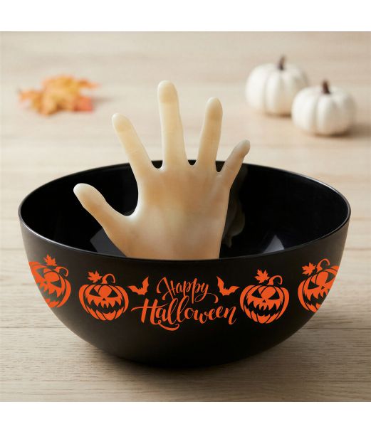 Happy Halloween skål med hånd