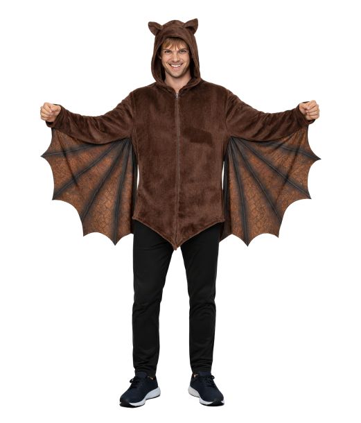 Brun flagermus kostume til voksne.