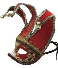 Rød venetiansk maske