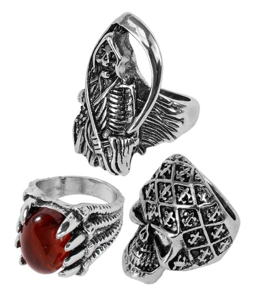 Gotiske ringe, 3 stk