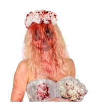 Blodig brud maske med slør
