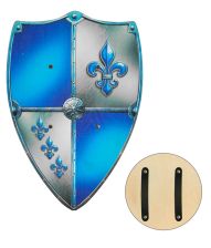 Fleur-de-lis Ridderskjold i træ, 50 x 32 cm