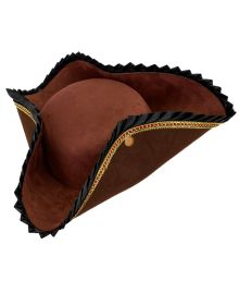 Deluxe Pirathat – Brun tricornerhat