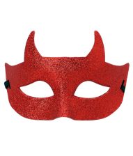 Djævlemaske med glitter