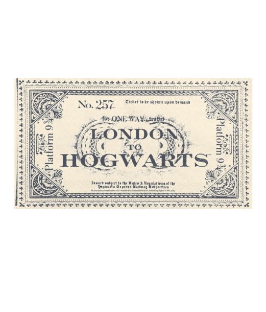 Harry Potter servietter – London to Hogwarts billet