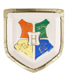 Harry Potter paptallerkener – Hogwarts våbenskjold, 6 stk.