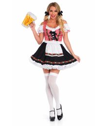 Flot Oktoberfest kjole fra Leg Avenue med forklæde.