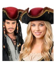Deluxe Pirathat – Bordeaux tricornerhat