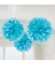 Papir pomponer lyseblå