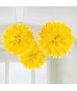 Papir pomponer gul