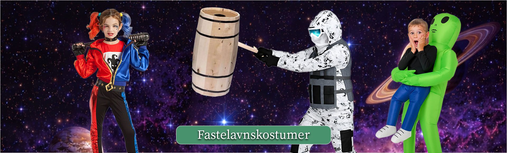 Fastelavnskostumer til pige og drenge