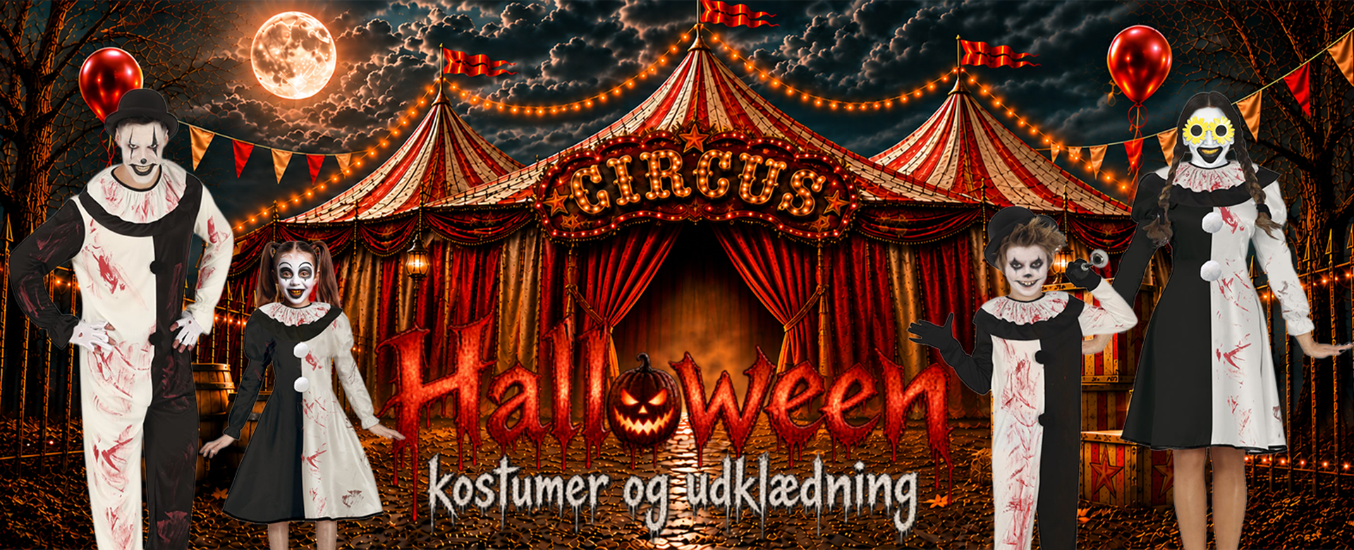 Alt i Halloween kostumer og udkl&aelig;dning