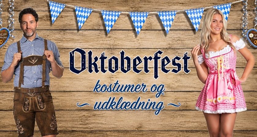Alt i Oktoberfest kjoler og lederhosen.