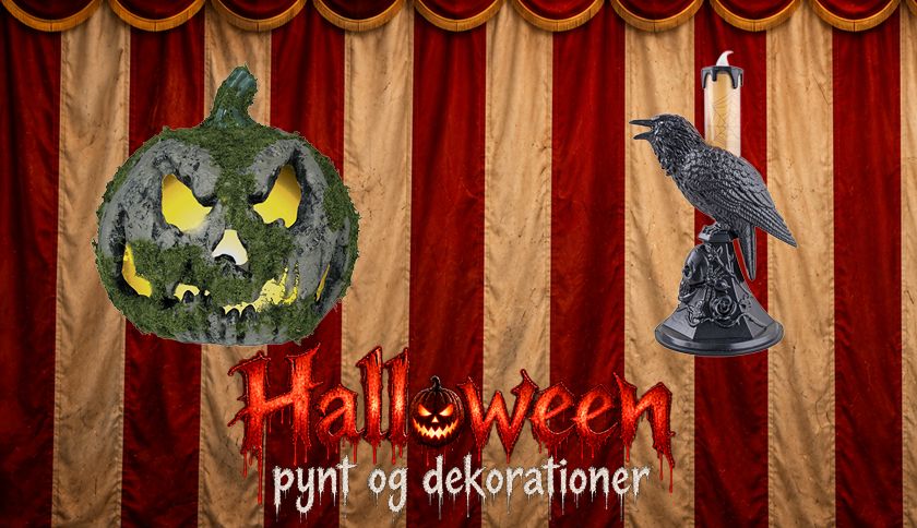 Halloween bordpynt og service.