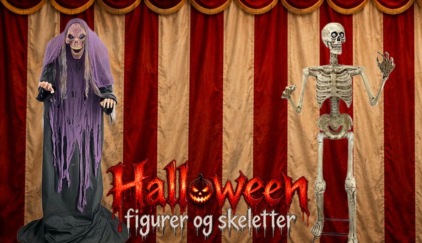 Alt i halloween figurer og skeletter
